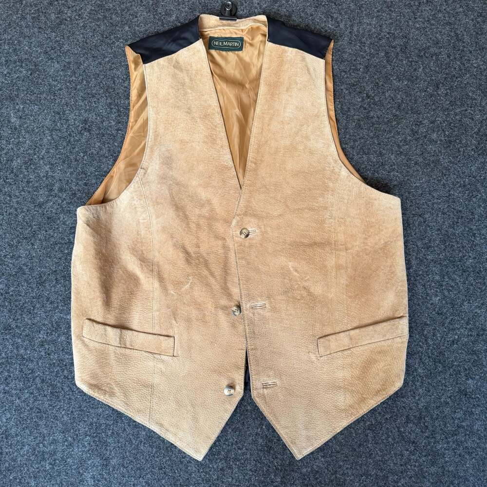 Neil Martin Vintage Tan Suede Leather Vest
